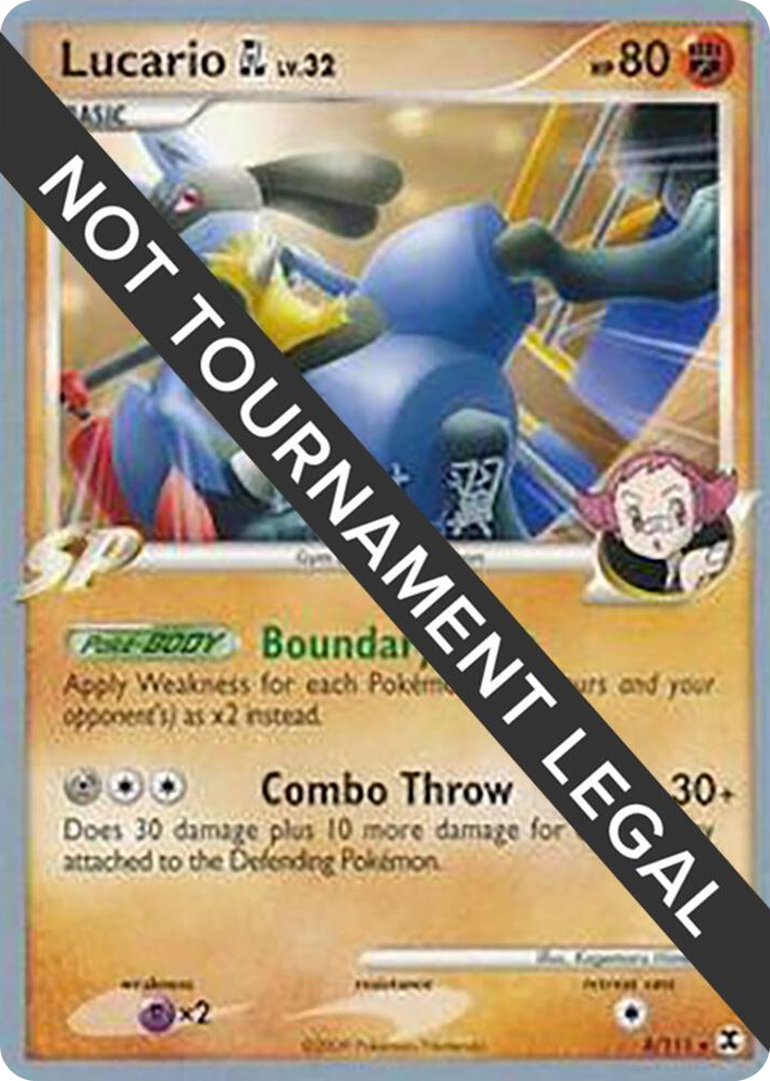 0008 Lucario GL - 2009 (Tsubasa Nakamura) Rare World Championship Decks