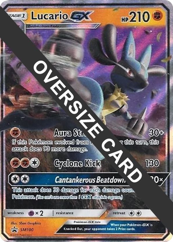 SM100 Lucario GX - SM100 Promo Jumbo Cards
