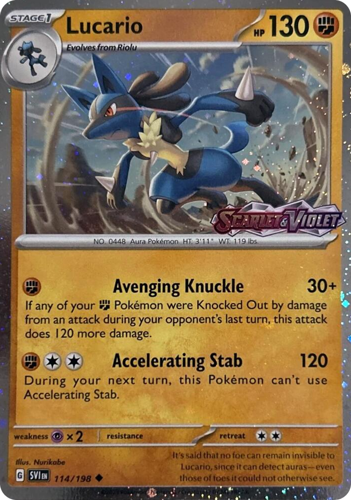 0114 Lucario (Scarlet & Violet Stamp) Uncommon Miscellaneous Cards & Products