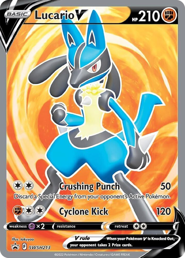 0213 Lucario V - SWSH213 Promo Sword & Shield Promo Cards