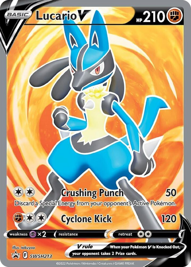 0213 Lucario V - SWSH213 Promo Sword & Shield Promo Cards