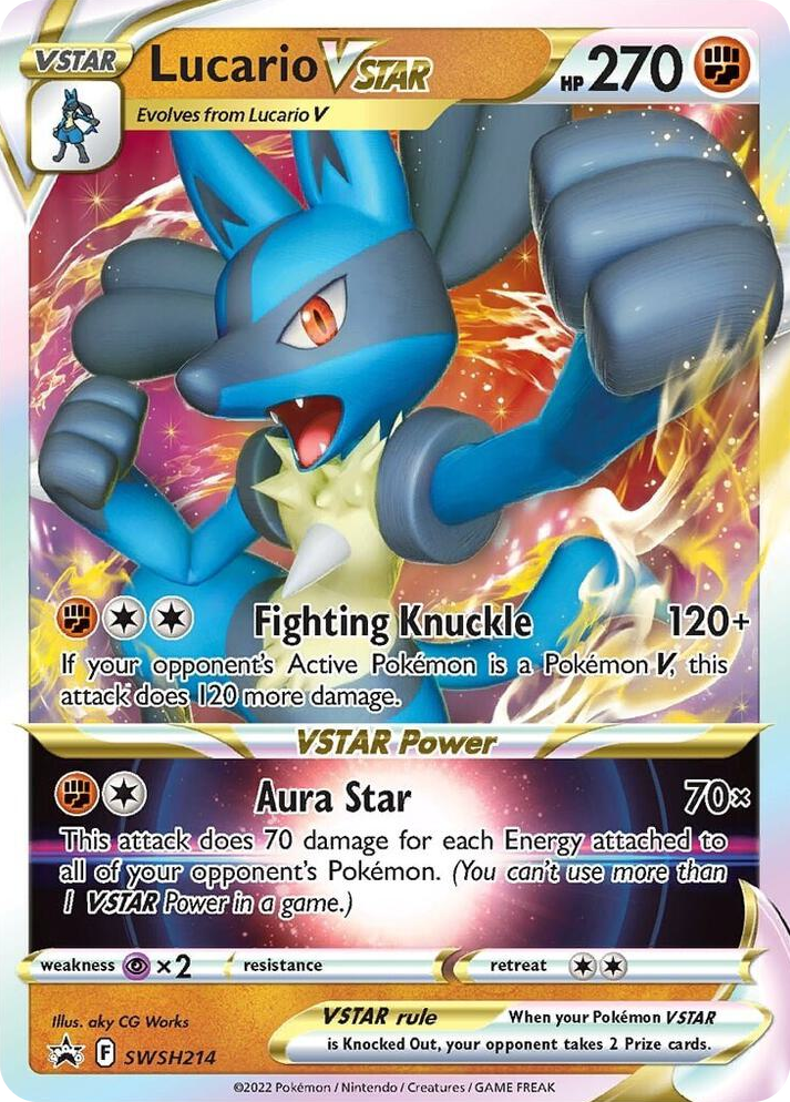 0214 Lucario VSTAR - SWSH214 Promo Sword & Shield Promo Cards