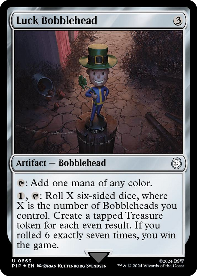 0663 Luck Bobblehead (Surge Foil) U Universes Beyond: Fallout