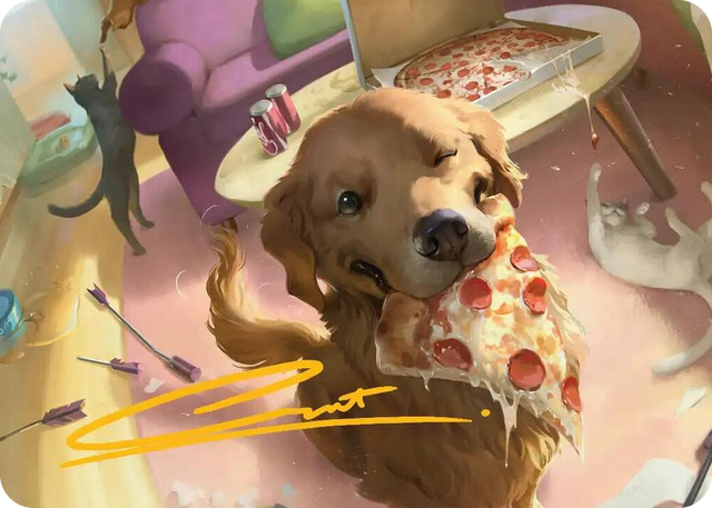 0044 Lucky the Pizza Dog Art Card (Gold-Stamped Signature) S Art Series: Marvel Super Heroes