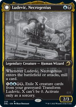 Ludevic, Necrogenius #233 R - Innistrad: Double Feature Pokemon card