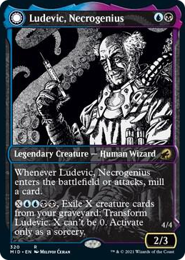 0320 Ludevic, Necrogenius (Showcase) R Innistrad: Midnight Hunt