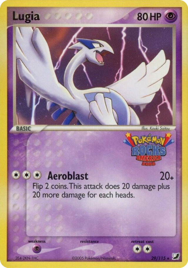 0029 Lugia - 29/115 (Pokemon Rocks America) Promo Miscellaneous Cards & Products