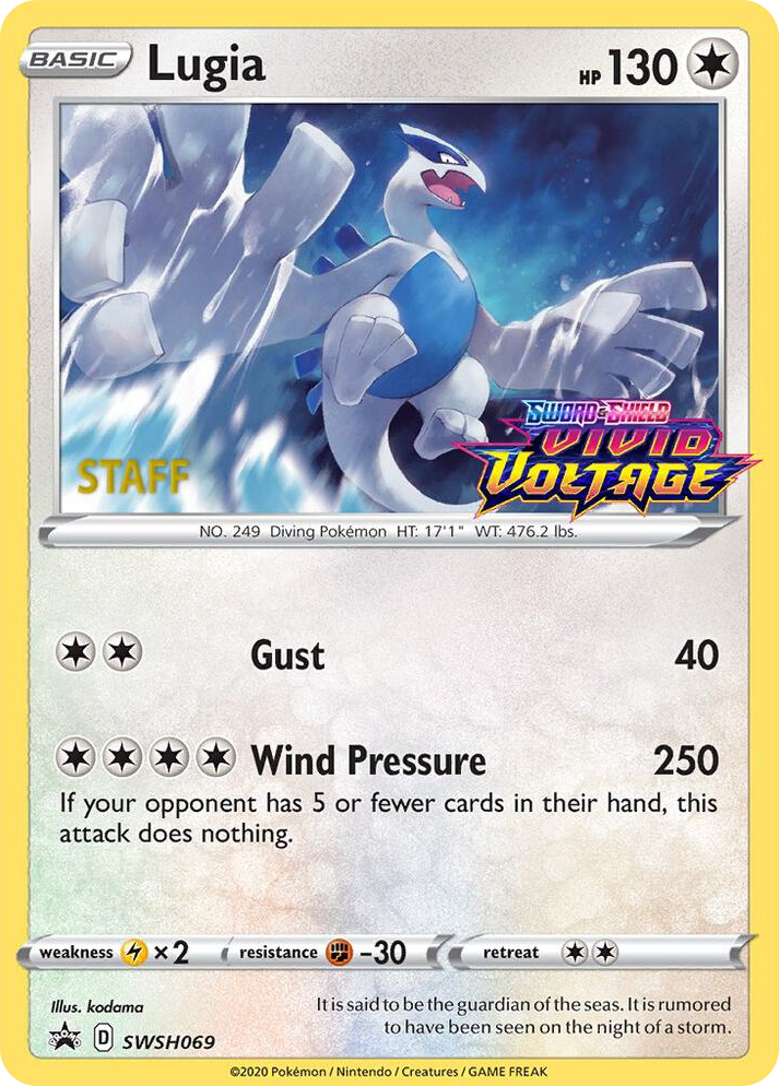 0069 Lugia - SWSH069 (Prerelease) [Staff] Promo Sword & Shield Promo Cards