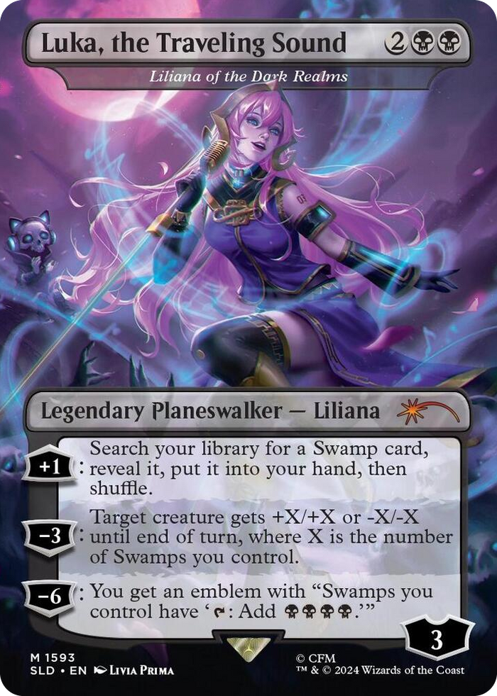 Luka, the Traveling Sound - Liliana of the Dark Realms #1593 M - Secret Lair Drop Series Pokemon card
