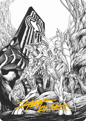 0079 Lukka, Bound to Ruin Art Card (Gold-Stamped Signature) S Art Series: Phyrexia: All Will Be One