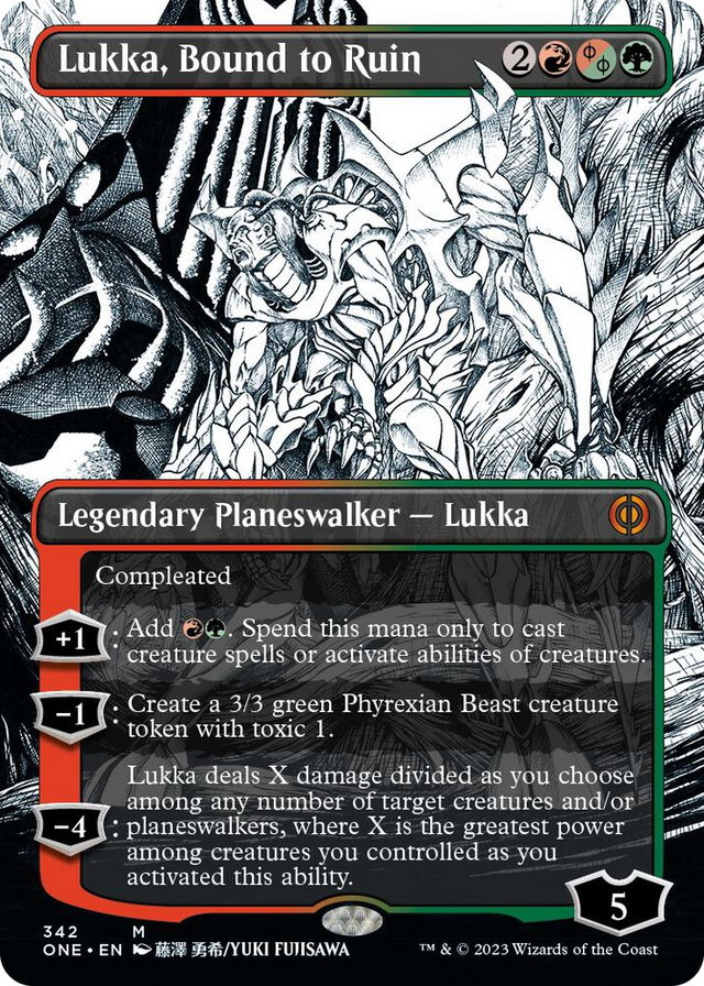 0342 Lukka, Bound to Ruin (Borderless) M Phyrexia: All Will Be One