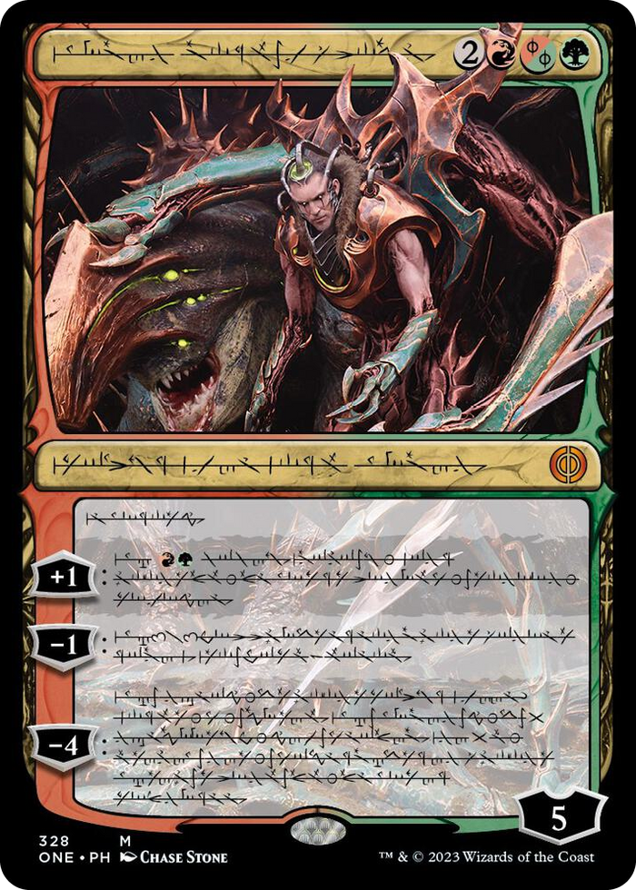 Lukka, Bound to Ruin (Phyrexian) #328 M - Phyrexia: All Will Be One Pokemon card