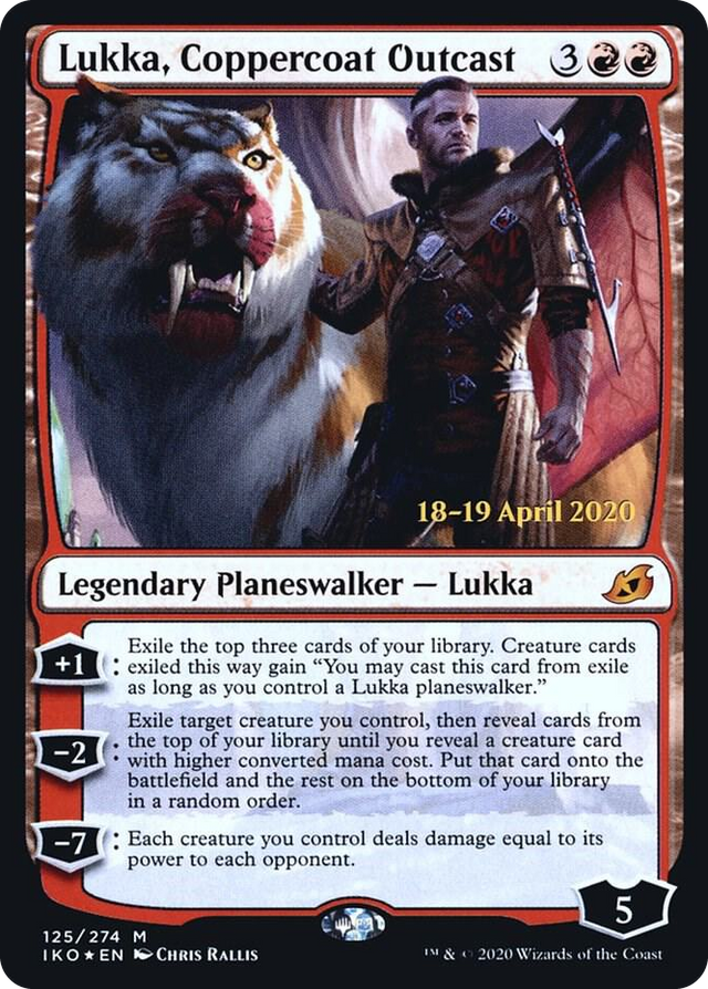 0125 Lukka, Coppercoat Outcast M Prerelease Cards