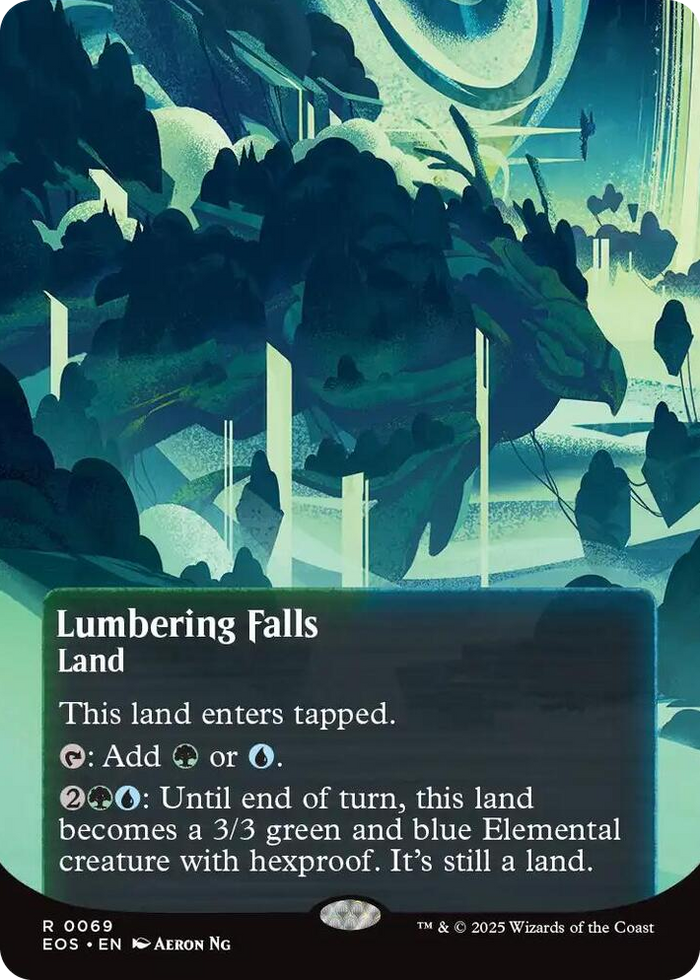 Lumbering Falls (0069) (Borderless) #69 R - Edge of Eternities: Stellar Sights Pokemon card