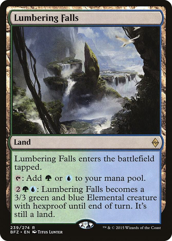 Lumbering Falls #239 R - Battle for Zendikar Pokemon card