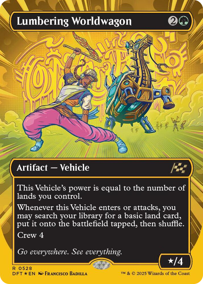 0528 Lumbering Worldwagon (Borderless) (First-Place Foil) R Aetherdrift