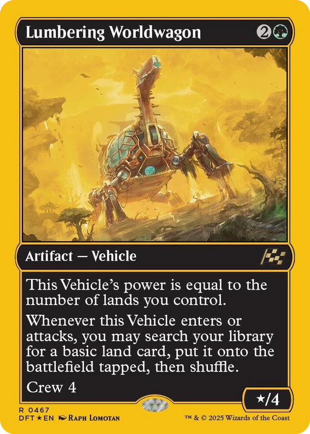 0467 Lumbering Worldwagon (First-Place Foil) R Aetherdrift