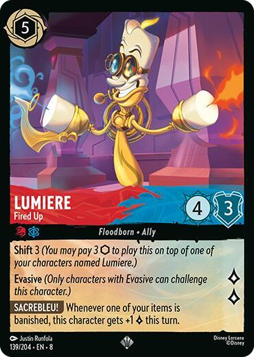 0139 Lumiere - Fired Up Super Rare Reign of Jafar