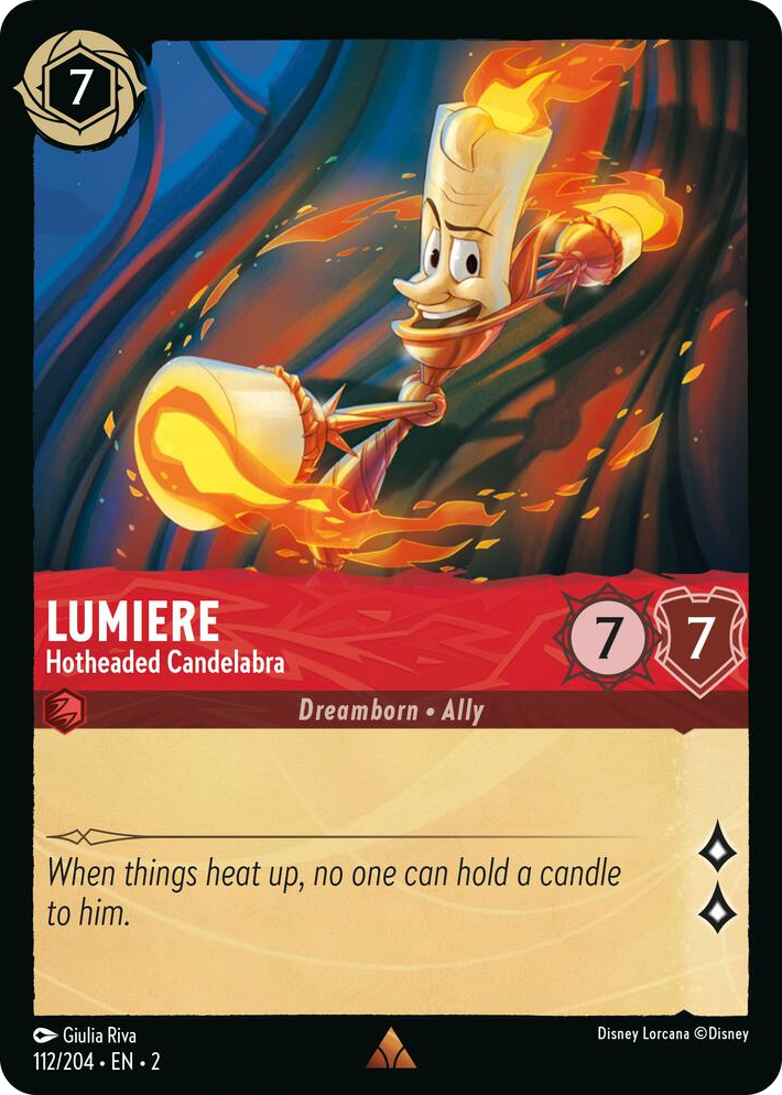 0112 Lumiere - Hotheaded Candelabra Rare Rise of the Floodborn