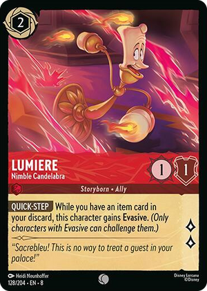 0128 Lumiere - Nimble Candelabra Common Reign of Jafar