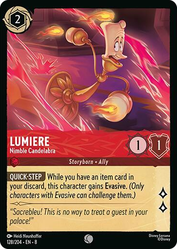0128 Lumiere - Nimble Candelabra Common Reign of Jafar