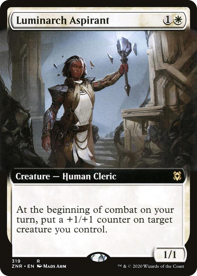 0319 Luminarch Aspirant (Extended Art) R Zendikar Rising
