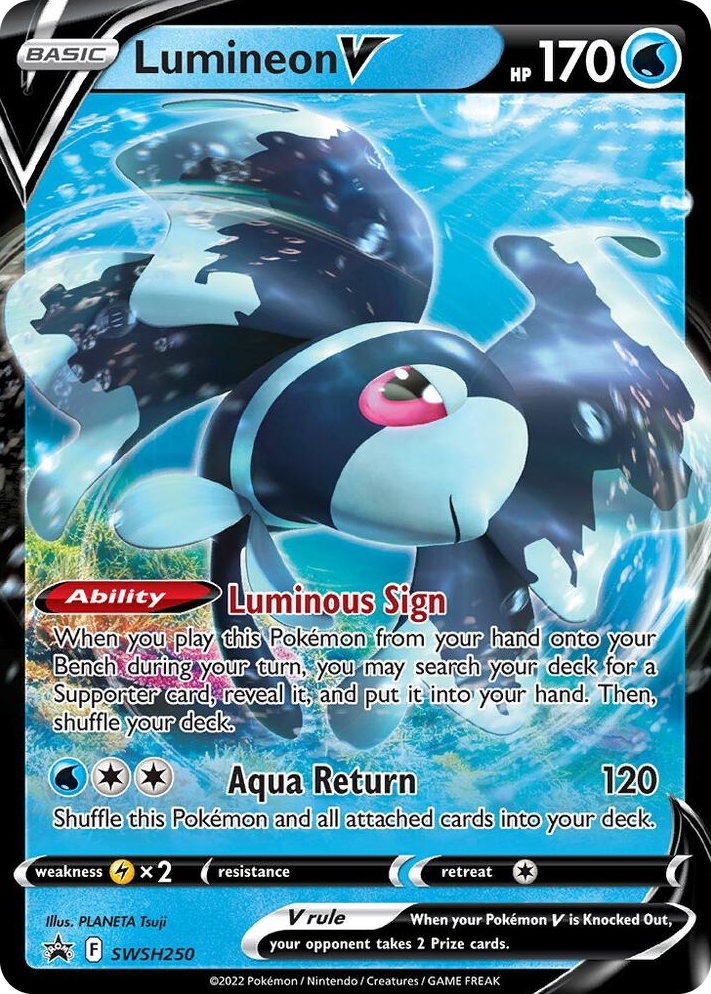 0250 Lumineon V - SWSH250 Promo Sword & Shield Promo Cards