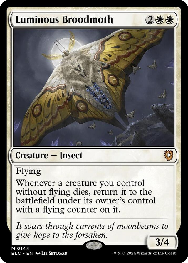 0144 Luminous Broodmoth M Commander: Bloomburrow