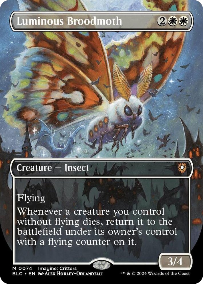 0074 Luminous Broodmoth (Borderless) M Commander: Bloomburrow