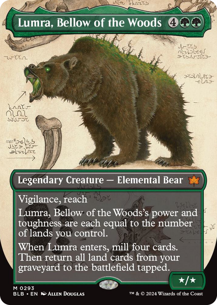 Lumra, Bellow of the Woods (Borderless) (0293) #293 M - Bloomburrow Pokemon card