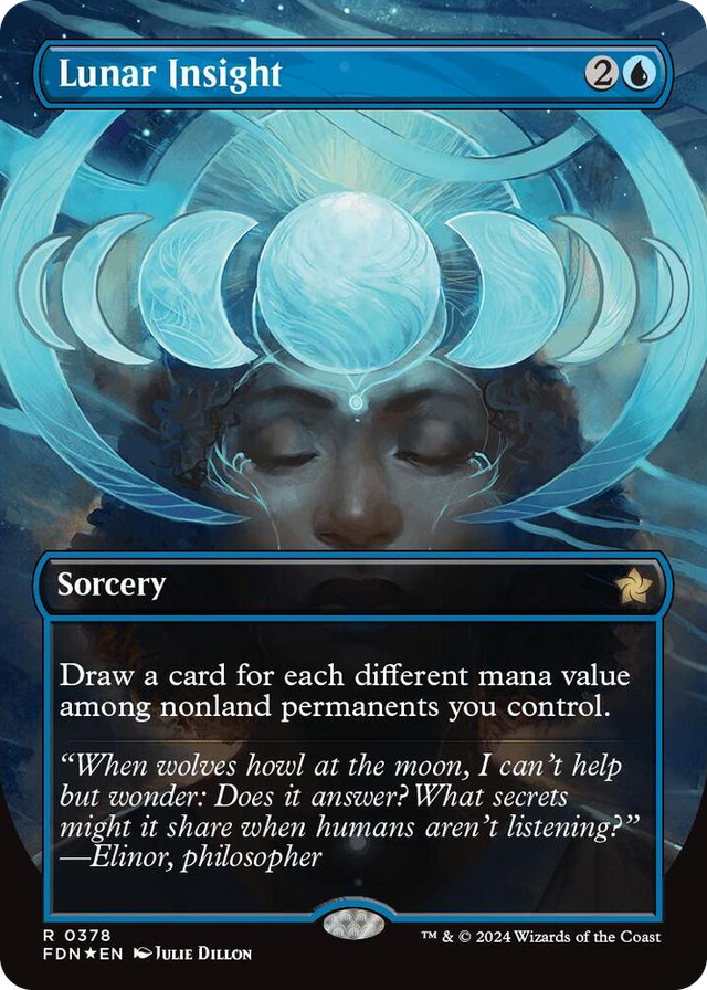 0378 Lunar Insight (Borderless) (Mana Foil) R Foundations