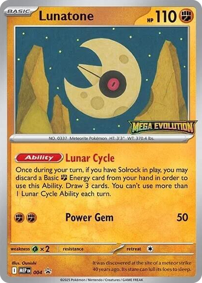 0004 Lunatone - 004 Promo Mega Evolution Promo