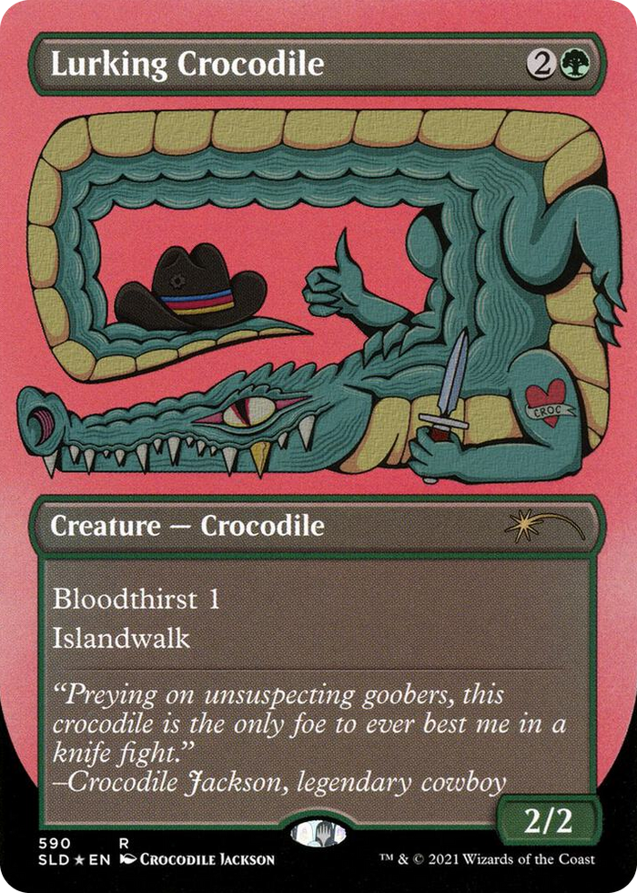 Lurking Crocodile (Foil Etched) #590 R - Secret Lair Drop Series Pokemon card