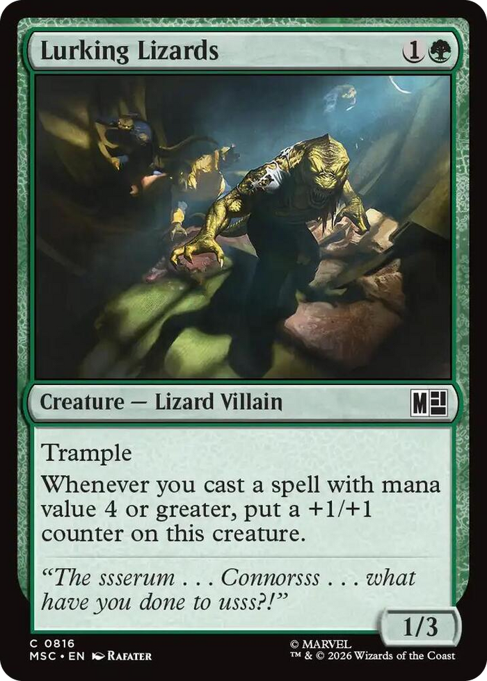 Lurking Lizards #816 C - Commander: Marvel Super Heroes Pokemon card