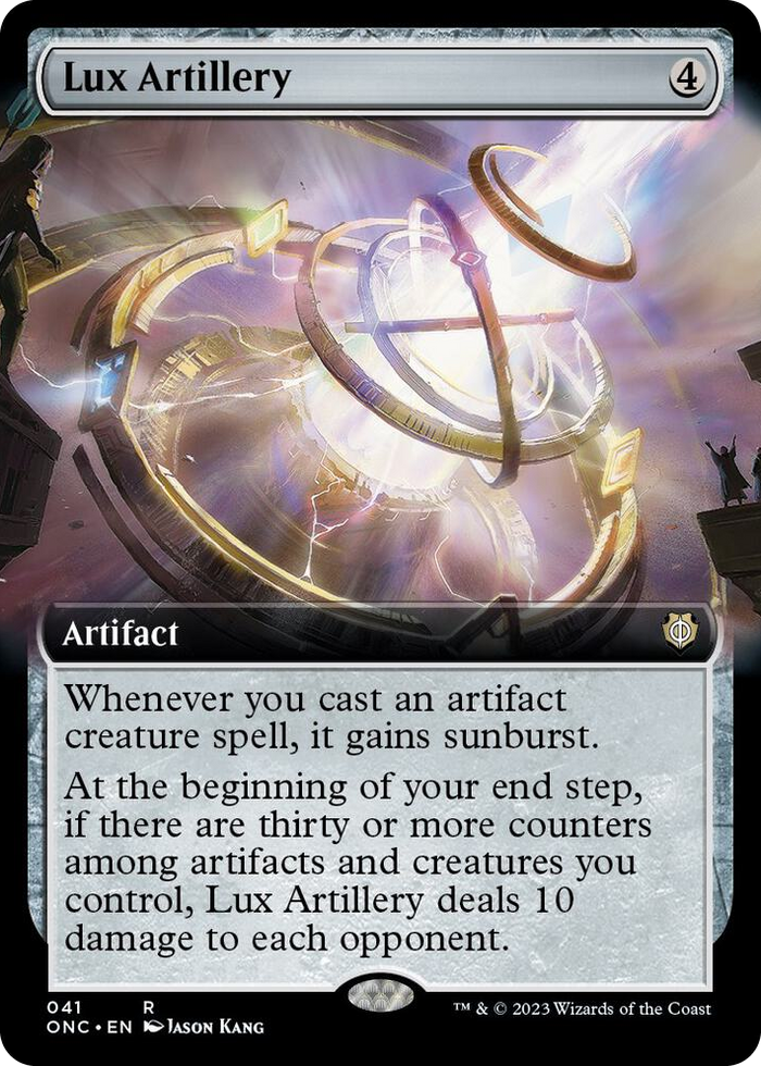 Lux Artillery (Extended Art) #41 R - Commander: Phyrexia: All Will Be One Pokemon card