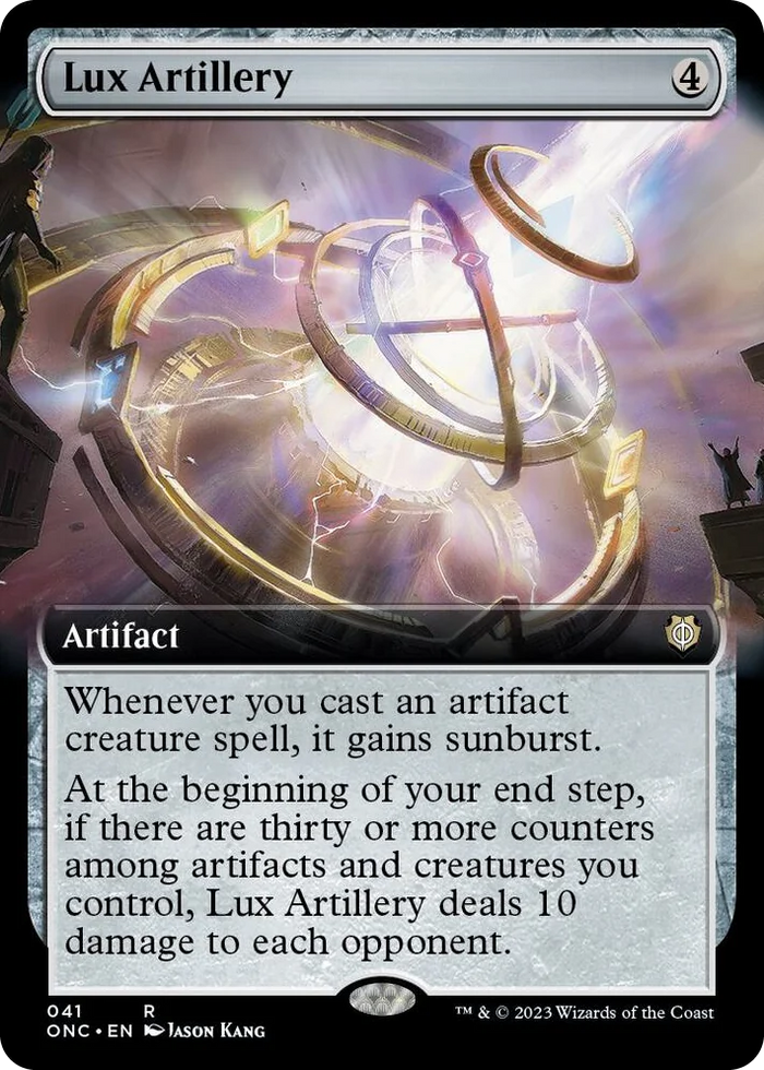 0041 Lux Artillery (Extended Art) R Commander: Phyrexia: All Will Be One
