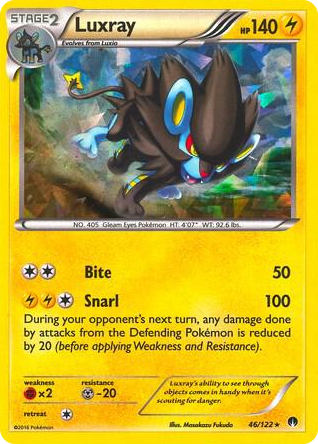 0046 Luxray - 46/122 (Cracked Ice Holo) Holo Rare Deck Exclusives