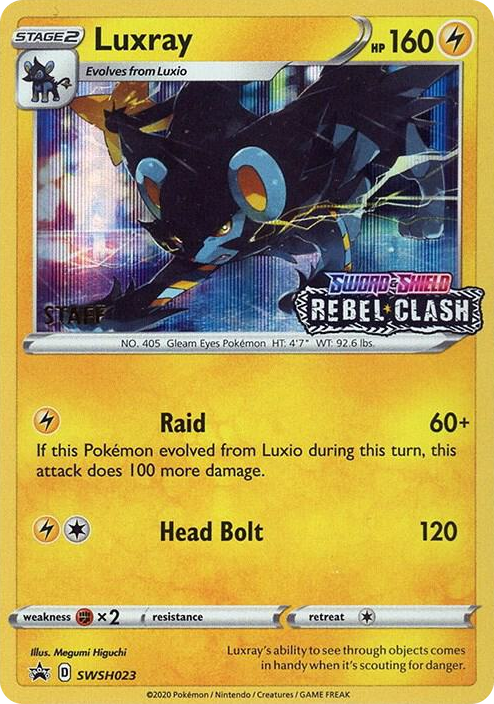 0023 Luxray - SWSH023 (Prerelease) [Staff] Promo Sword & Shield Promo Cards