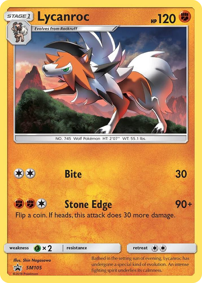 SM105 Lycanroc - SM105 Promo SM Promos