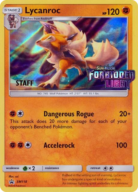 SM118 Lycanroc - SM118 (Prerelease) [Staff] Promo SM Promos