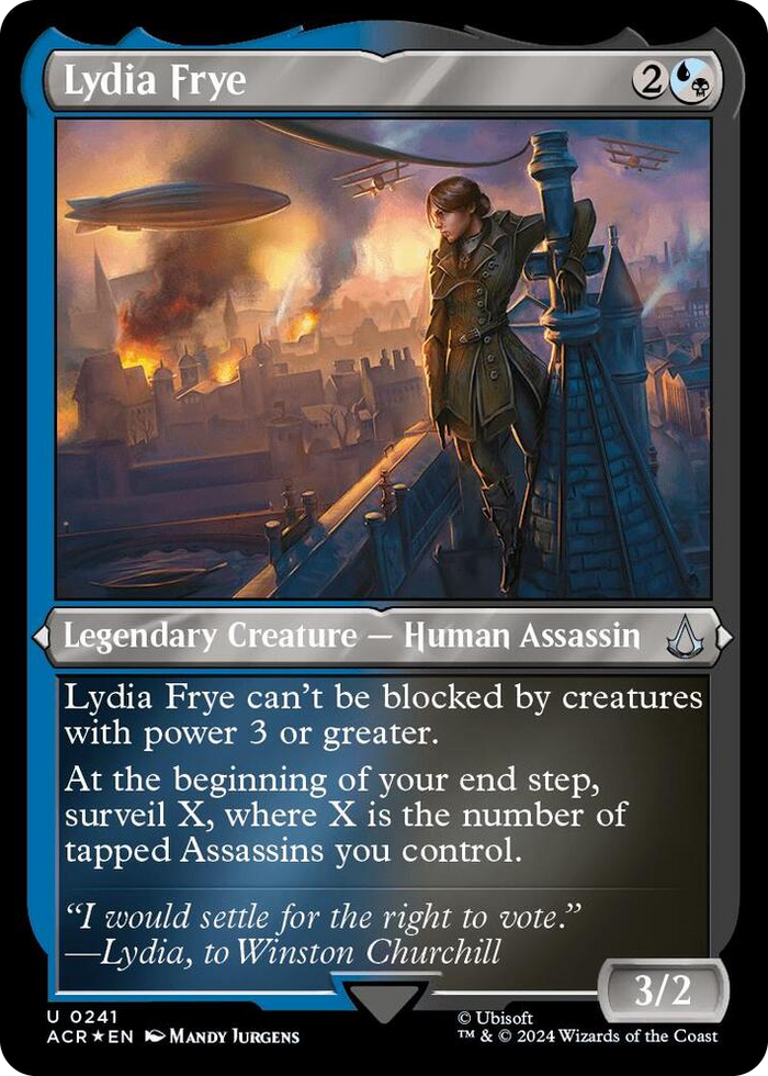 Lydia Frye (Foil Etched) #241 U - Universes Beyond: Assassin's Creed Pokemon card