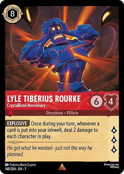 0140 Lyle Tiberius Rourke - Crystallized Mercenary Rare Archazia's Island