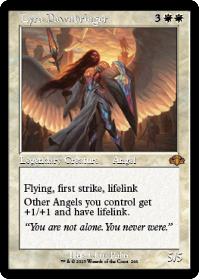 Lyra Dawnbringer (Retro Frame) #266 M - Dominaria Remastered Pokemon card