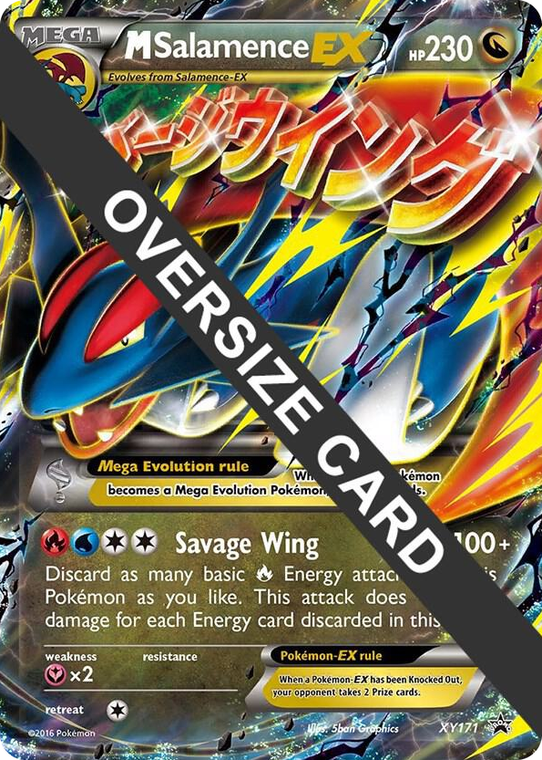 XY171 M Salamence EX - XY171 Promo Jumbo Cards