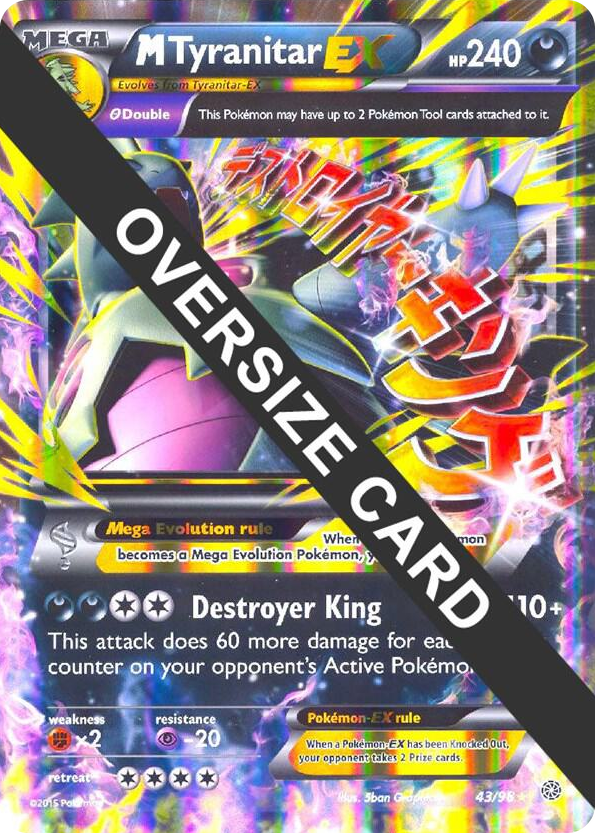 0043 M Tyranitar EX Promo Jumbo Cards