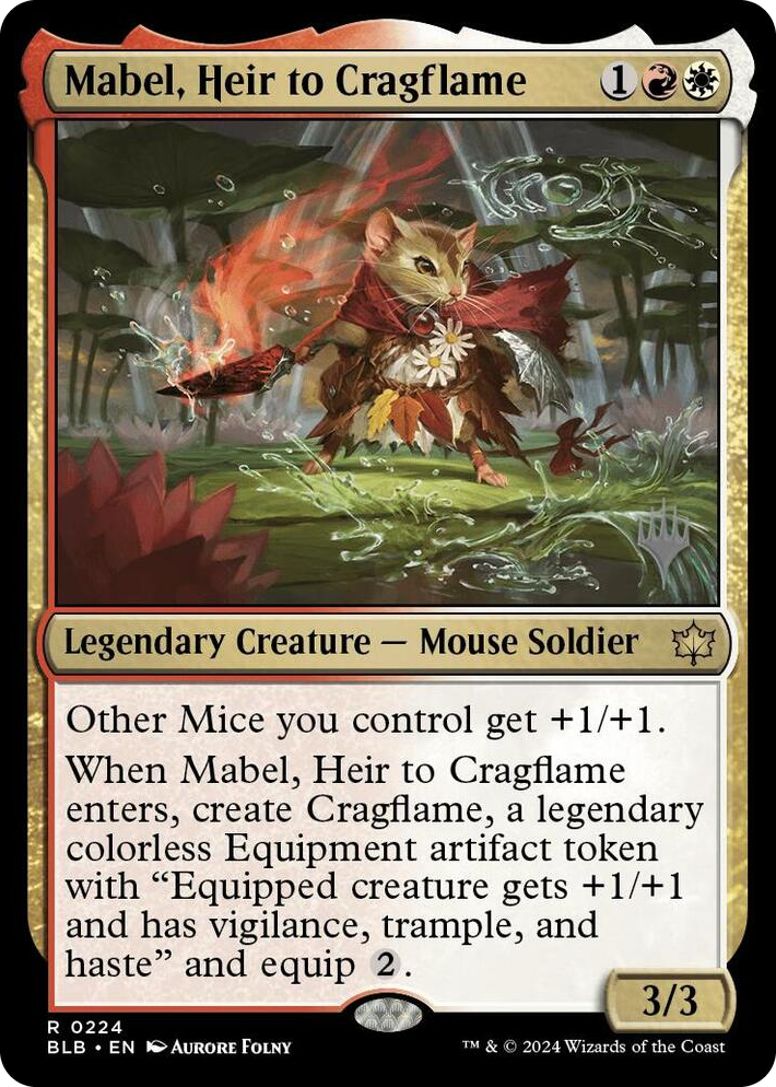 0224 Mabel, Heir to Cragflame R Promo Pack: Bloomburrow