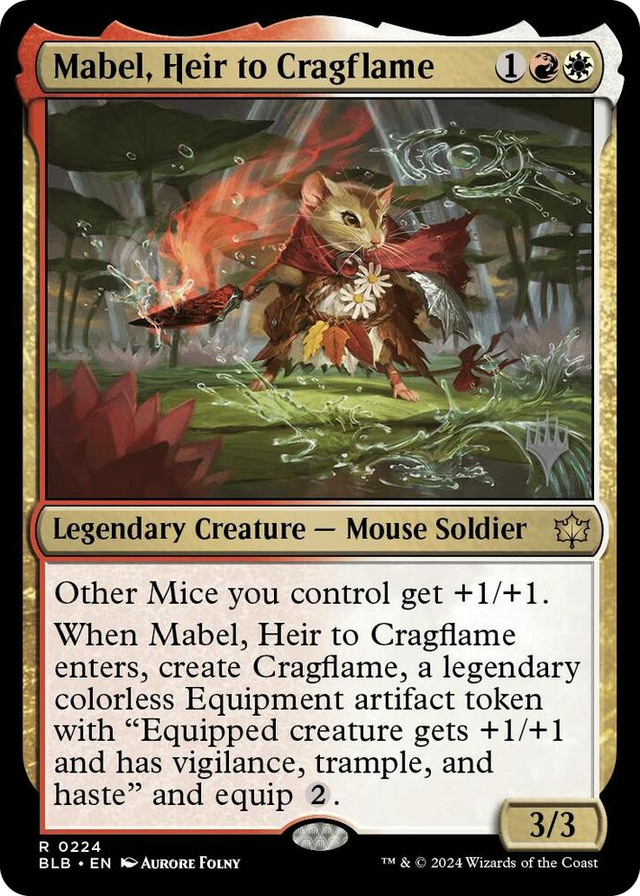 0224 Mabel, Heir to Cragflame R Promo Pack: Bloomburrow