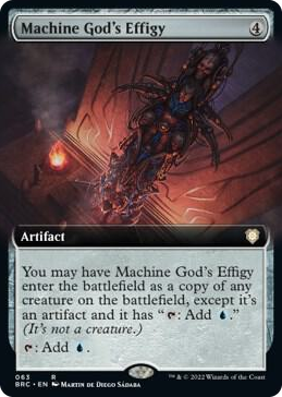 0063 Machine God's Effigy (Extended Art) R Commander: The Brothers' War