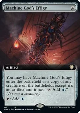 0063 Machine God's Effigy (Extended Art) R Commander: The Brothers' War