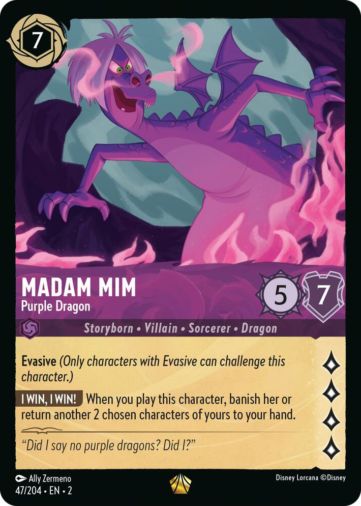0047 Madam Mim - Purple Dragon Legendary Rise of the Floodborn